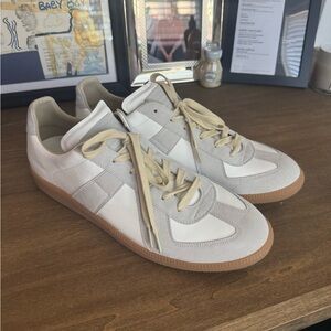 Maison Martin Margiela White and Cream Sneakers